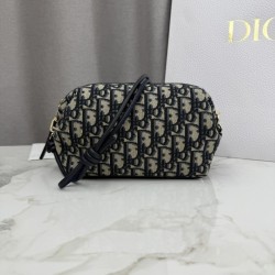 Replica di lusso Borse Dior Bow Dior Oblique jacquard blu Imitazioni Cloni Borse Replica Dior Bow Dior Oblique jacquard blu firmate