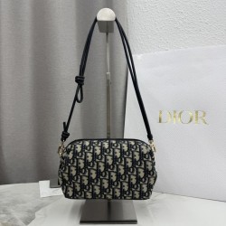 Cloni Borse Replica Dior Bow Dior Oblique jacquard blu firmate