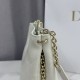Replica di lusso Borsa Dior Trianon con catena agnello piatta Macrocannage Bianco Imitazioni Cloni Borsa Dior Trianon con catena agnello piatta Macrocannage Bianco firmate