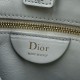 Replica di lusso Borsa Dior Trianon con catena agnello piatta Macrocannage Bianco Imitazioni Cloni Borsa Dior Trianon con catena agnello piatta Macrocannage Bianco firmate