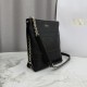 Cloni Borsa Dior Trianon con catena agnello piatta Macrocannage Nero firmate