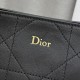 Cloni Borsa Dior Trianon con catena agnello piatta Macrocannage Nero firmate