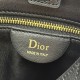 Cloni Borsa Dior Trianon con catena agnello piatta Macrocannage Nero firmate