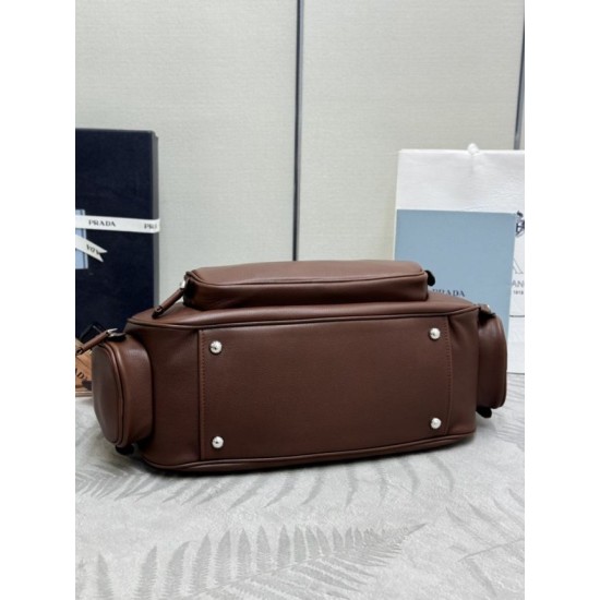Replica di lusso Borse Alta Qualità a tracolla media Prada lavata 1BC276 Marrone Imitazioni Cloni Borse Replica Alta Qualità a tracolla media Prada lavata 1BC276 Marrone firmate
