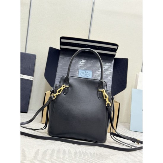 Replica di lusso Borse tote mini Prada Carry 1BA496 Nero Imitazioni Cloni Borse tote mini Prada Carry 1BA496 Nero firmate