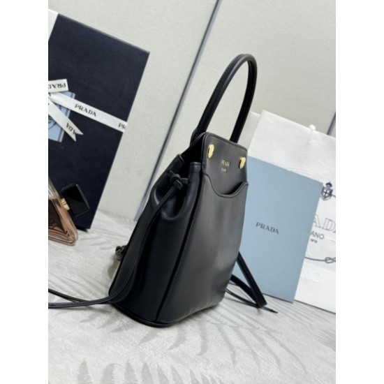 Replica di lusso Borse tote mini Prada Carry 1BA496 Nero Imitazioni Cloni Borse tote mini Prada Carry 1BA496 Nero firmate