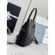 Replica di lusso Borse tote mini Prada Carry 1BA496 Nero Imitazioni Cloni Borse tote mini Prada Carry 1BA496 Nero firmate