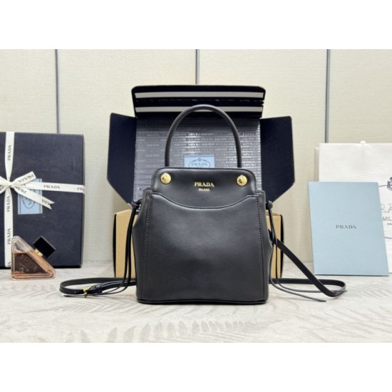Replica di lusso Borse tote mini Prada Carry 1BA496 Nero Imitazioni Cloni Borse tote mini Prada Carry 1BA496 Nero firmate
