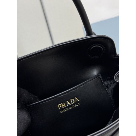 Replica di lusso Borse tote mini Prada Carry 1BA496 Nero Imitazioni Cloni Borse tote mini Prada Carry 1BA496 Nero firmate