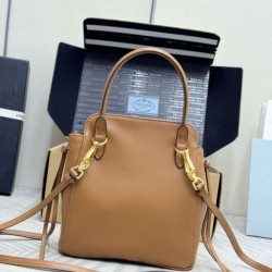 Cloni Borse tote mini Prada Carry 1BA496 Marrone firmate