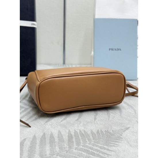 Replica di lusso Borse tote mini Prada Carry 1BA496 Marrone Imitazioni Cloni Borse tote mini Prada Carry 1BA496 Marrone firmate
