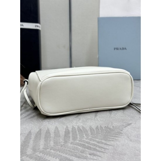 Replica di lusso Borse tote mini Prada Carry 1BA496 Bianca Imitazioni Cloni Borse tote mini Prada Carry 1BA496 Bianca firmate