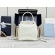 Replica di lusso Borse tote mini Prada Carry 1BA496 Bianca Imitazioni Cloni Borse tote mini Prada Carry 1BA496 Bianca firmate