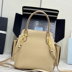 Replica di lusso Borse tote mini Prada Carry 1BA496 Cammeo Imitazioni Cloni Borse tote mini Prada Carry 1BA496 Cammeo firmate