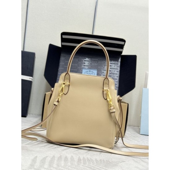 Replica di lusso Borse tote mini Prada Carry 1BA496 Cammeo Imitazioni Cloni Borse tote mini Prada Carry 1BA496 Cammeo firmate