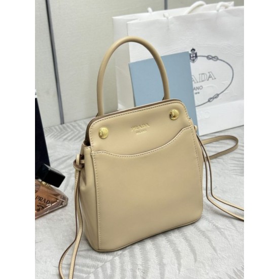 Replica di lusso Borse tote mini Prada Carry 1BA496 Cammeo Imitazioni Cloni Borse tote mini Prada Carry 1BA496 Cammeo firmate