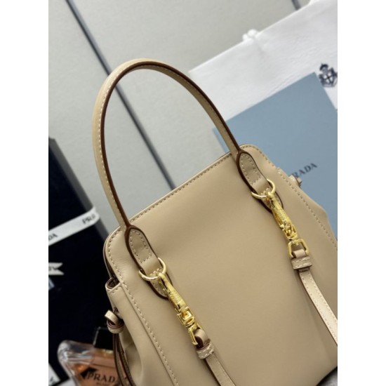 Replica di lusso Borse tote mini Prada Carry 1BA496 Cammeo Imitazioni Cloni Borse tote mini Prada Carry 1BA496 Cammeo firmate