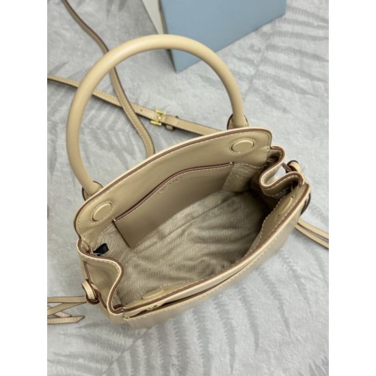 Replica di lusso Borse tote mini Prada Carry 1BA496 Cammeo Imitazioni Cloni Borse tote mini Prada Carry 1BA496 Cammeo firmate