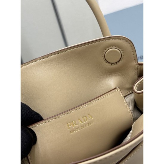 Replica di lusso Borse tote mini Prada Carry 1BA496 Cammeo Imitazioni Cloni Borse tote mini Prada Carry 1BA496 Cammeo firmate