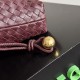 Cloni Borse con coulisse Bottega Veneta Intrecciato Borgogna firmate