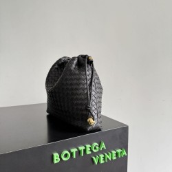 Replica di lusso Borse con coulisse Bottega Veneta Intrecciato Nera Imitazioni Cloni Borse con coulisse Bottega Veneta Intrecciato Nera firmate