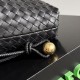 Replica di lusso Borse con coulisse Bottega Veneta Intrecciato Nera Imitazioni Cloni Borse con coulisse Bottega Veneta Intrecciato Nera firmate