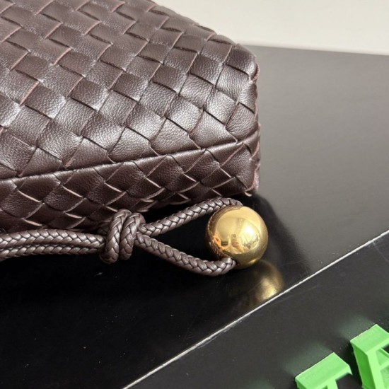 Cloni Borse con coulisse Bottega Veneta Intrecciato Caffè firmate