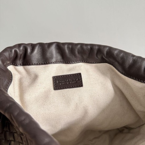 Cloni Borse con coulisse Bottega Veneta Intrecciato Caffè firmate