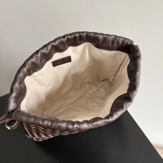 Cloni Borse con coulisse Bottega Veneta Intrecciato Caffè firmate