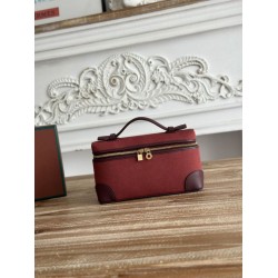Marsupio Loro Piana Extra Pocket L19 con maniglia superiore Borgogna