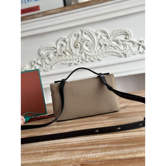 Replica di lusso Marsupio Loro Piana Extra Pocket L19 con maniglia superiore Nero Imitazioni Cloni Marsupio Loro Piana Extra Pocket L19 con maniglia superiore Nero firmate