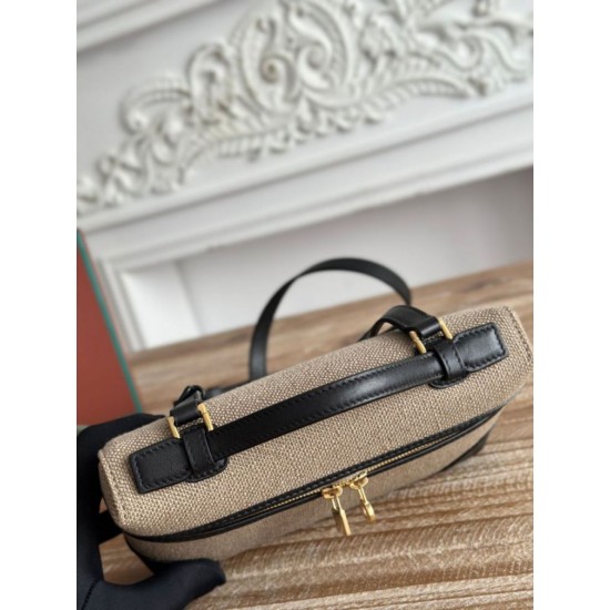 Replica di lusso Marsupio Loro Piana Extra Pocket L19 con maniglia superiore Nero Imitazioni Cloni Marsupio Loro Piana Extra Pocket L19 con maniglia superiore Nero firmate