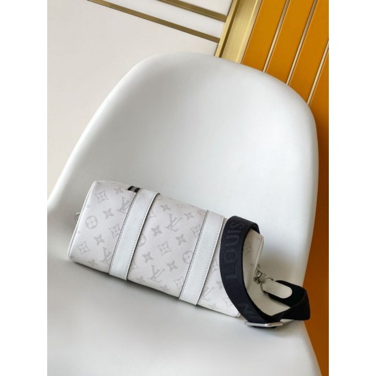 Replica di lusso Borsa da uomo Louis Vuitton City Keepall M27184 M26750 bianca Imitazioni Cloni Borsa da uomo Louis Vuitton City Keepall M27184 M26750 bianca firmate