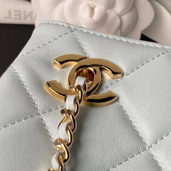 Replica di lusso Borsa shopping piccola Chanel 26S AS6248 blu Imitazioni Cloni Borsa shopping piccola Chanel 26S AS6248 blu firmate