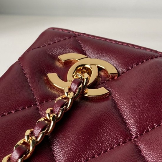 Replica di lusso Borse Alta Qualità shopping piccola Chanel 26S AS6248 Borgogna Imitazioni Cloni Borse Replica Alta Qualità shopping piccola Chanel 26S AS6248 Borgogna firmate