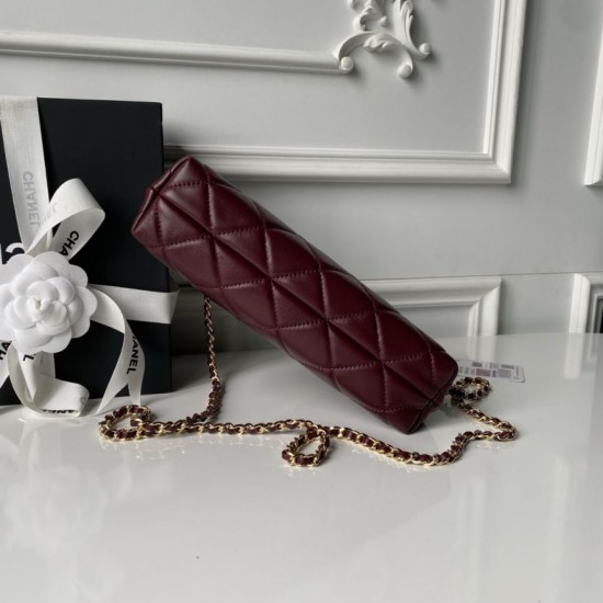 Replica di lusso Borse Alta Qualità shopping piccola Chanel 26S AS6248 Borgogna Imitazioni Cloni Borse Replica Alta Qualità shopping piccola Chanel 26S AS6248 Borgogna firmate