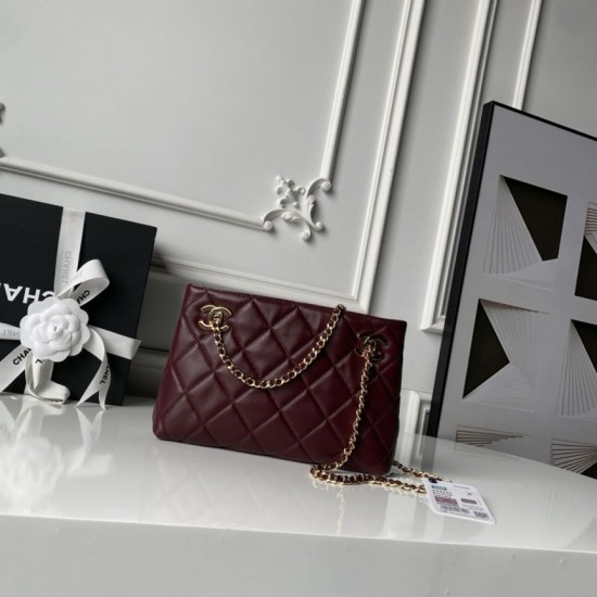 Replica di lusso Borse Alta Qualità shopping piccola Chanel 26S AS6248 Borgogna Imitazioni Cloni Borse Replica Alta Qualità shopping piccola Chanel 26S AS6248 Borgogna firmate