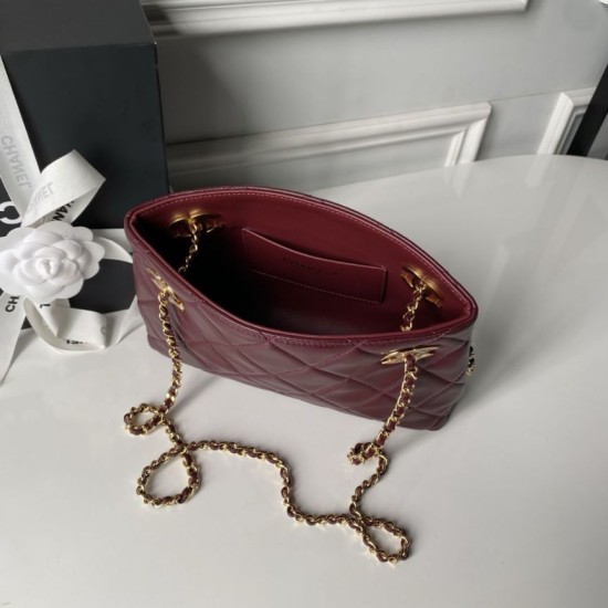Replica di lusso Borse Alta Qualità shopping piccola Chanel 26S AS6248 Borgogna Imitazioni Cloni Borse Replica Alta Qualità shopping piccola Chanel 26S AS6248 Borgogna firmate