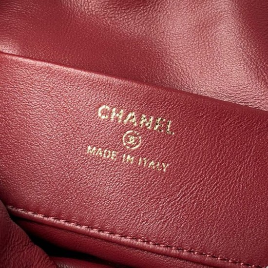 Replica di lusso Borse Imitazioni a secchiello trapuntata Chanel 25 con coulisse AP5317 Caffè Imitazioni Cloni Borse Imitazioni a secchiello trapuntata Chanel 25 con coulisse AP5317 Caffè firmate