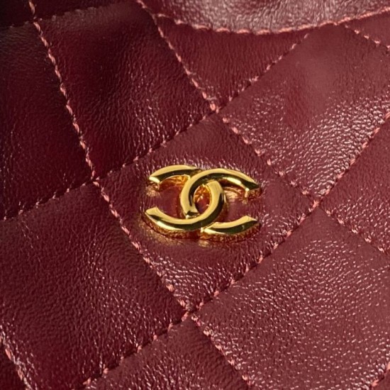 Replica di lusso Borsa a secchiello trapuntata Chanel 25 con coulisse AP5317 Borgogna Imitazioni Cloni Borsa a secchiello trapuntata Chanel 25 con coulisse AP5317 Borgogna firmate