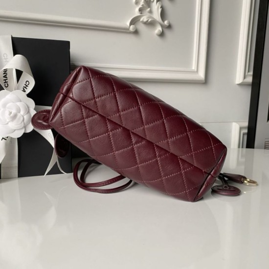 Replica di lusso Borsa a secchiello trapuntata Chanel 25 con coulisse AP5317 Borgogna Imitazioni Cloni Borsa a secchiello trapuntata Chanel 25 con coulisse AP5317 Borgogna firmate