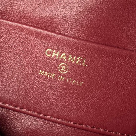 Replica di lusso Borsa a secchiello trapuntata Chanel 25 con coulisse AP5317 Borgogna Imitazioni Cloni Borsa a secchiello trapuntata Chanel 25 con coulisse AP5317 Borgogna firmate