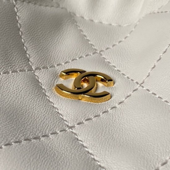 Replica di lusso Borse Alta Qualità a secchiello trapuntata Chanel 25 con coulisse AP5317 Bianca Imitazioni Cloni Borse Replica Alta Qualità a secchiello trapuntata Chanel 25 con coulisse AP5317 Bianca firmate