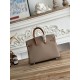 Cloni Borsa Hermès Birkin 25cm/30cm bicolore pelle Togo Marrone/Grigio firmate
