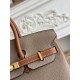Cloni Borsa Hermès Birkin 25cm/30cm bicolore pelle Togo Marrone/Grigio firmate