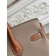 Cloni Borsa Hermès Birkin 25cm/30cm bicolore pelle Togo Marrone/Grigio firmate
