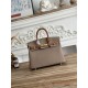 Cloni Borsa Hermès Birkin 25cm/30cm bicolore pelle Togo Marrone/Grigio firmate