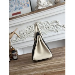 Borsa Hermès Birkin 25cm/30cm bicolore pelle Togo Nero/Bianco Borsa Hermès Birkin 25cm/30cm bicolore pelle Togo Nero/Bianco