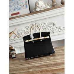 Borsa Hermès Birkin 25cm/30cm bicolore pelle Togo Nero/Bianco