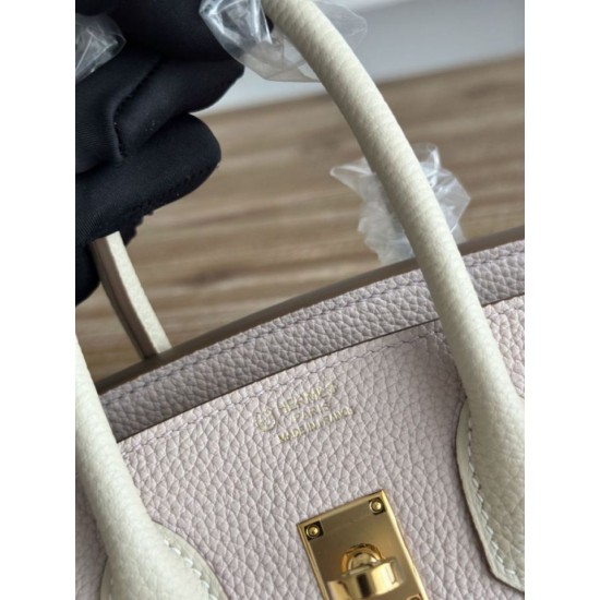 Replica di lusso Borse Firmate Hermès Birkin 25cm/30cm bicolore pelle Togo Rosa/Bianco Imitazioni Cloni Borse Firmate Replica Hermès Birkin 25cm/30cm bicolore pelle Togo Rosa/Bianco firmate